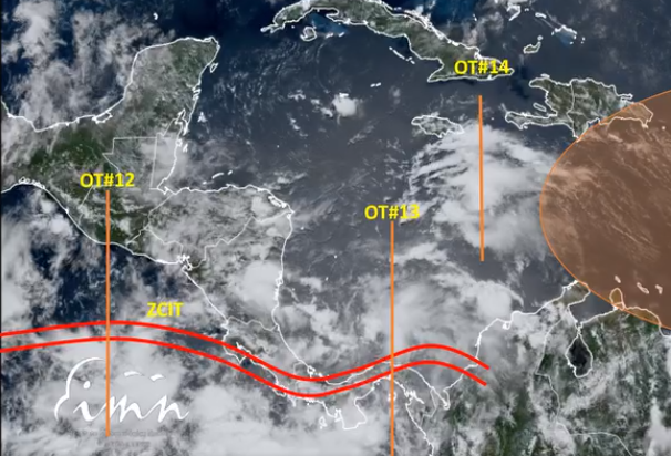IMN prevé afectación por lluvias en el Pacífico por combinación de eventos climáticos para este jueves y viernes